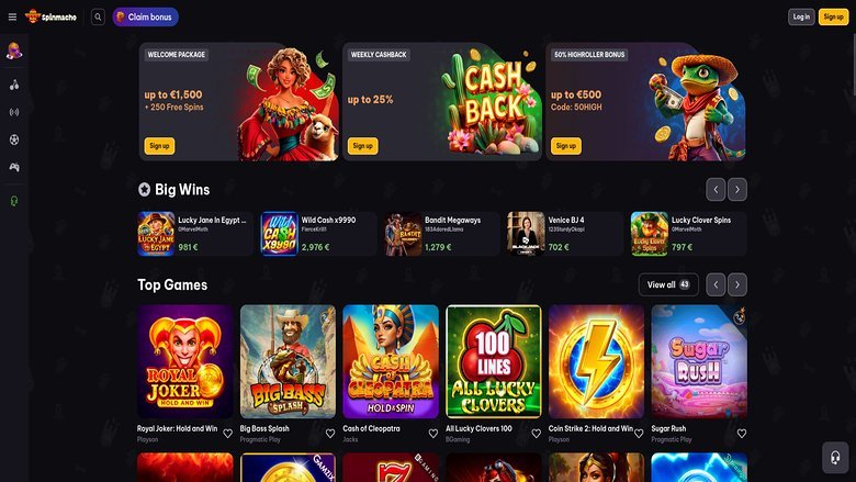Best spinmacho slots in Global
